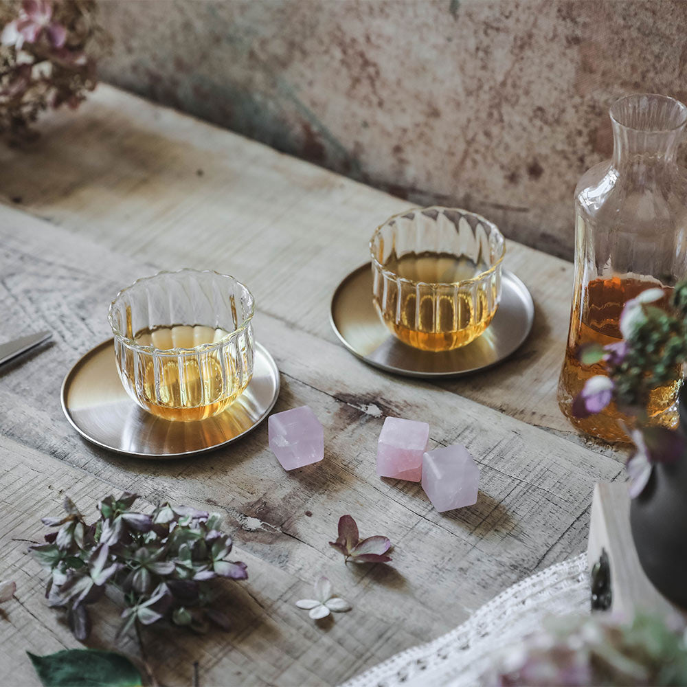 Petite Scalloped Glass Votive Set