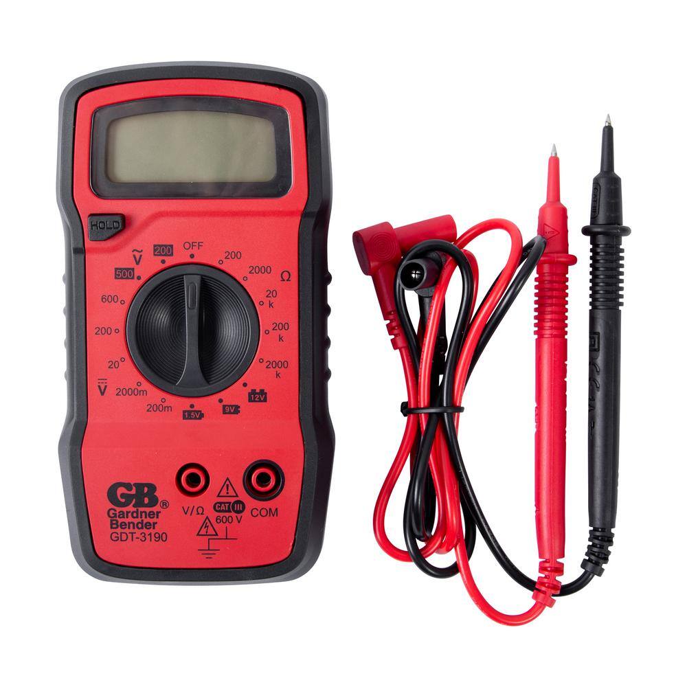 Gardner Bender 4-Func 14-Range Manual Digital Multimeter GDT-3190