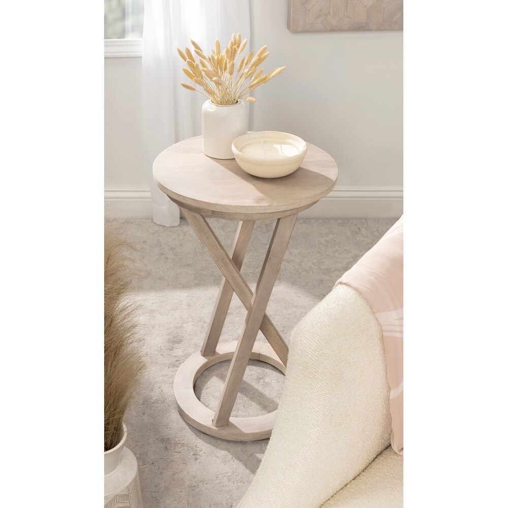 Kate and Laurel Aja Modern Wood Accent Table