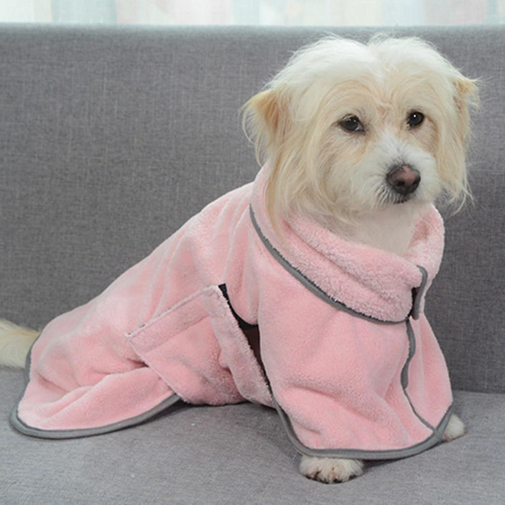 Lightweight soft dog bathrobe