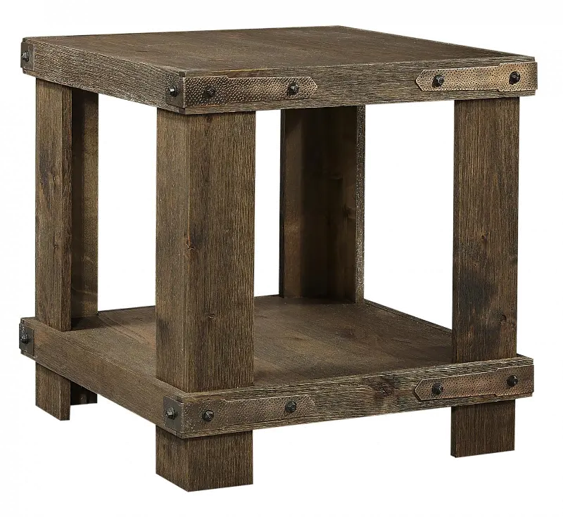 Sawyer Rustic Brown End Table