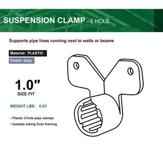 The Plumber's Choice 1 in. PEX Tubing Support Butterfly Clamp Plastic Insulator Copper Piping Insulation to Reduce Banging (10-Pack) BUTTPX001-10