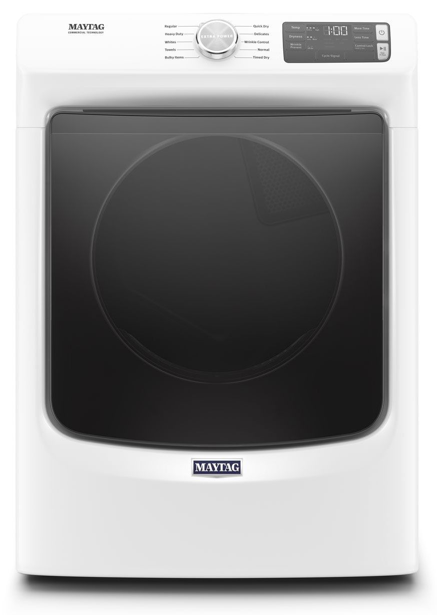 Maytag ADA 7.3 Cu. Ft. White Front Load Gas Dryer With Extra Power And Quick Dry Cycle