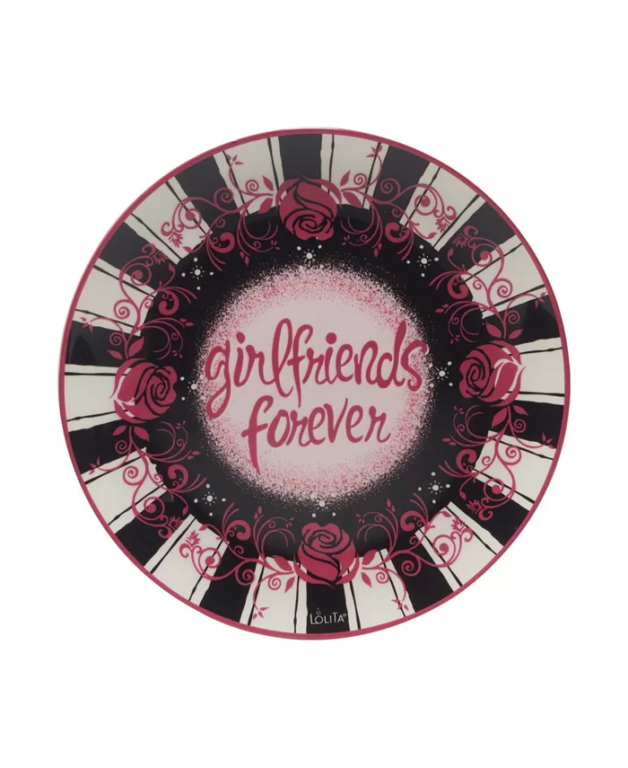 Certified International Lolita Girlfriends Together 4 Piece Dessert Plate