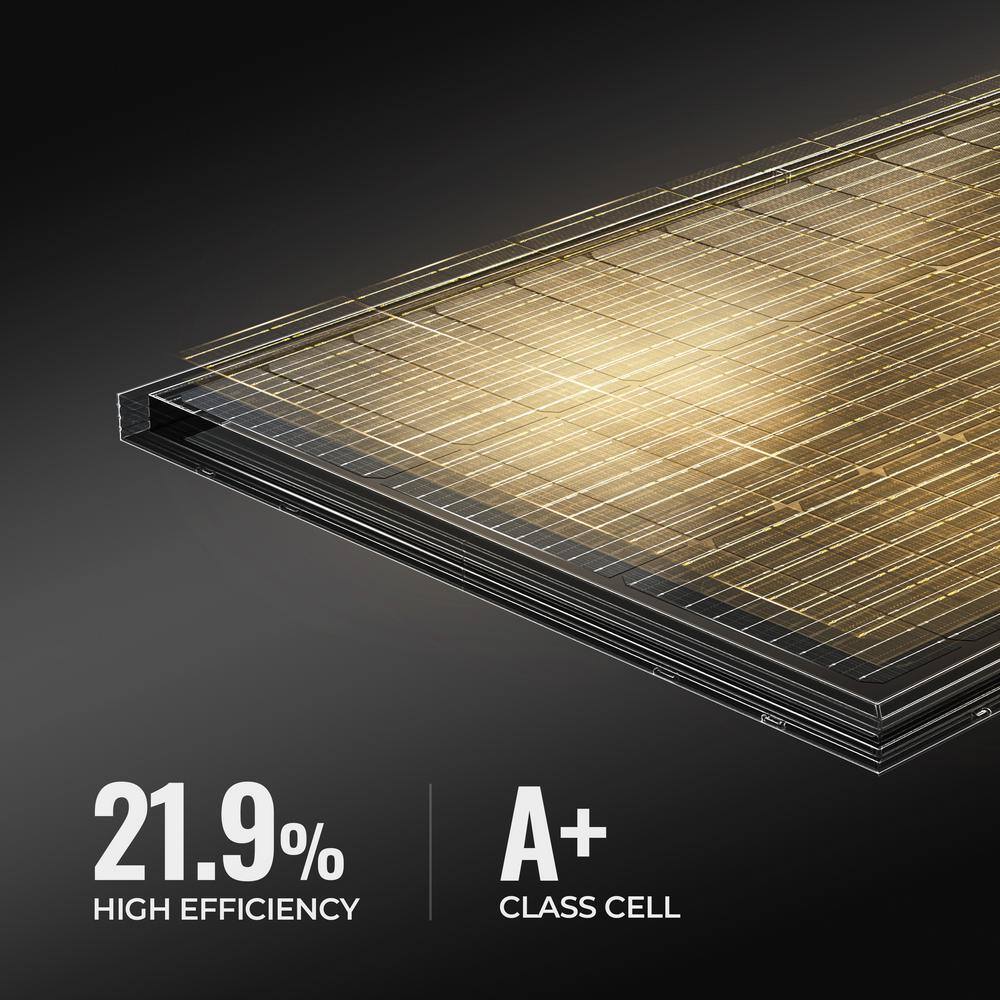 BougeRV 9BB 100-Watt Mono Solar Panel 21.9% High-Efficiency Half-Cut Cells Monocrystalline ISE112