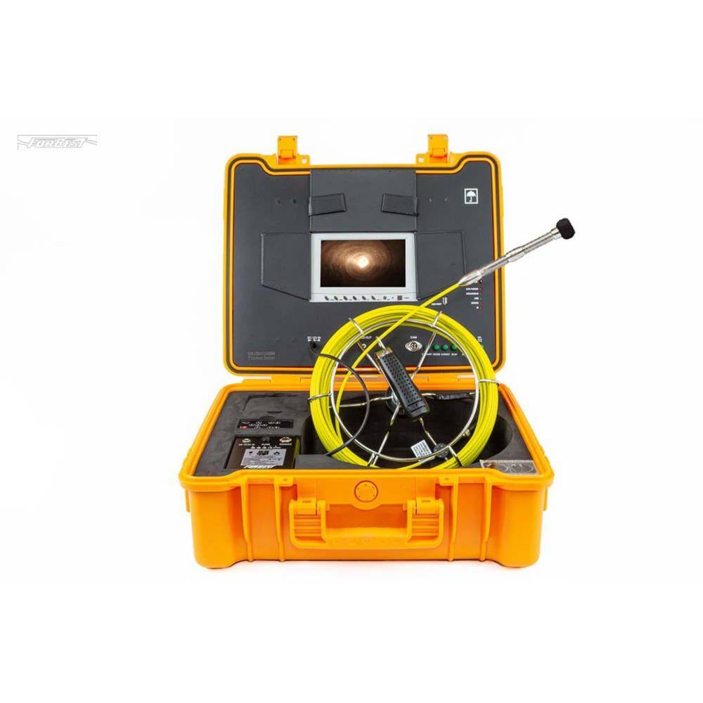 FORBEST Portable 130 ft. Color LED SewerDrainPipe Inspection Camera wBuilt in 512HZ Sonde Transmitter FBPIC3188DNT130