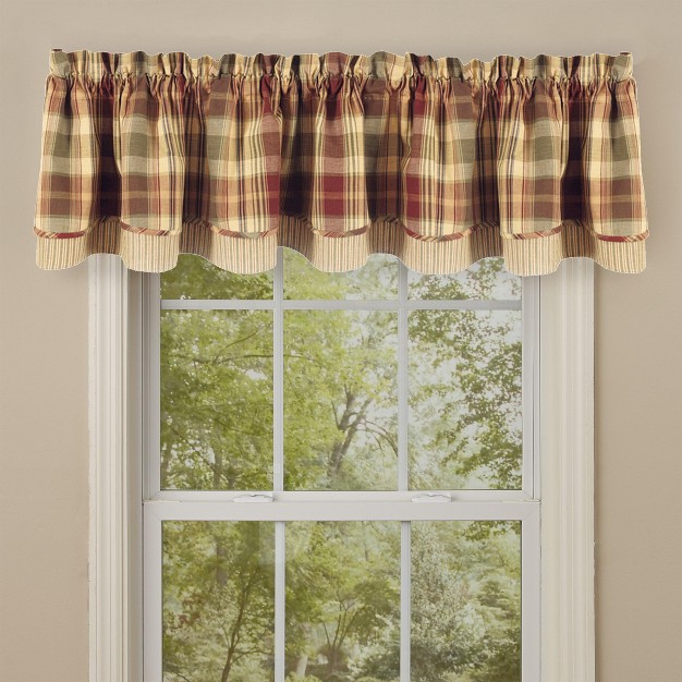 Park Designs Red Saffron Layer Valance 72 x27 x27 l