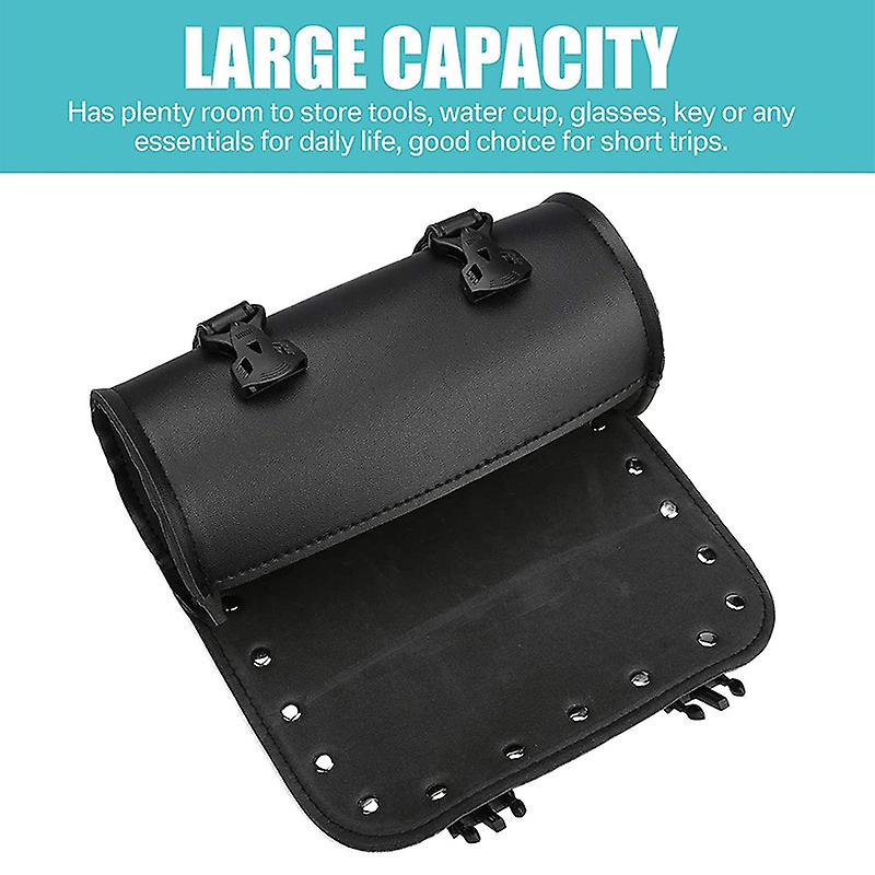 Motorcycle Saddlebag Roll Barrel Bag Universal Storage Tool Pouch For Harley OZ