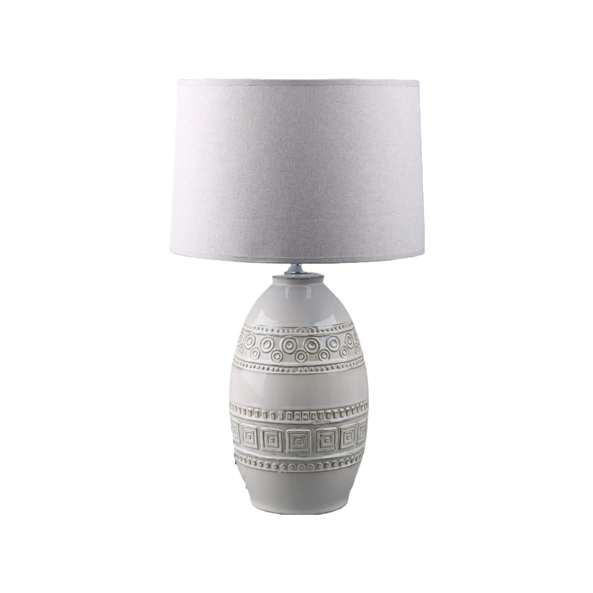 Ceramic Table Lamp With Shade (Haze)