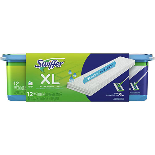 Procter and Gamble Swiffer Sweeper XL Wet Mopping Pads - 12 Per Pack - White | PGC74471CT