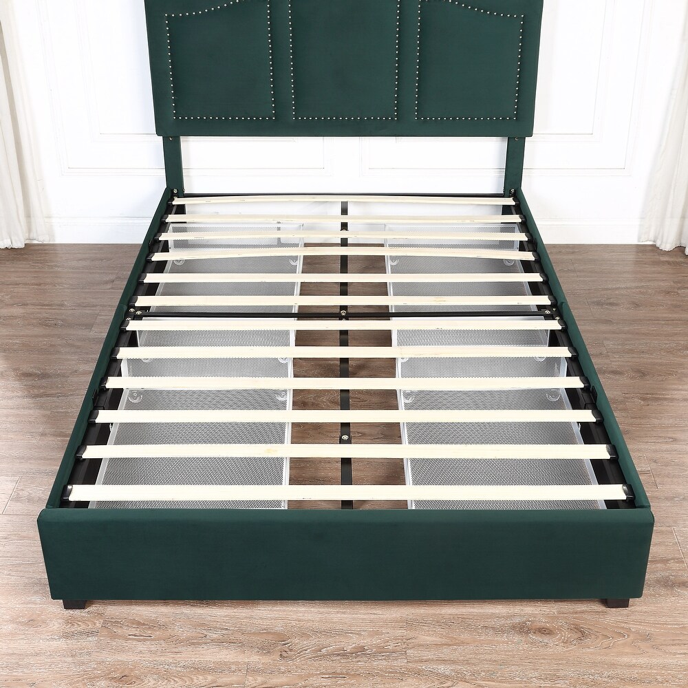 Furniture of America Dustir Art Deco Upholstered 4 drawer Platform Storage Bed