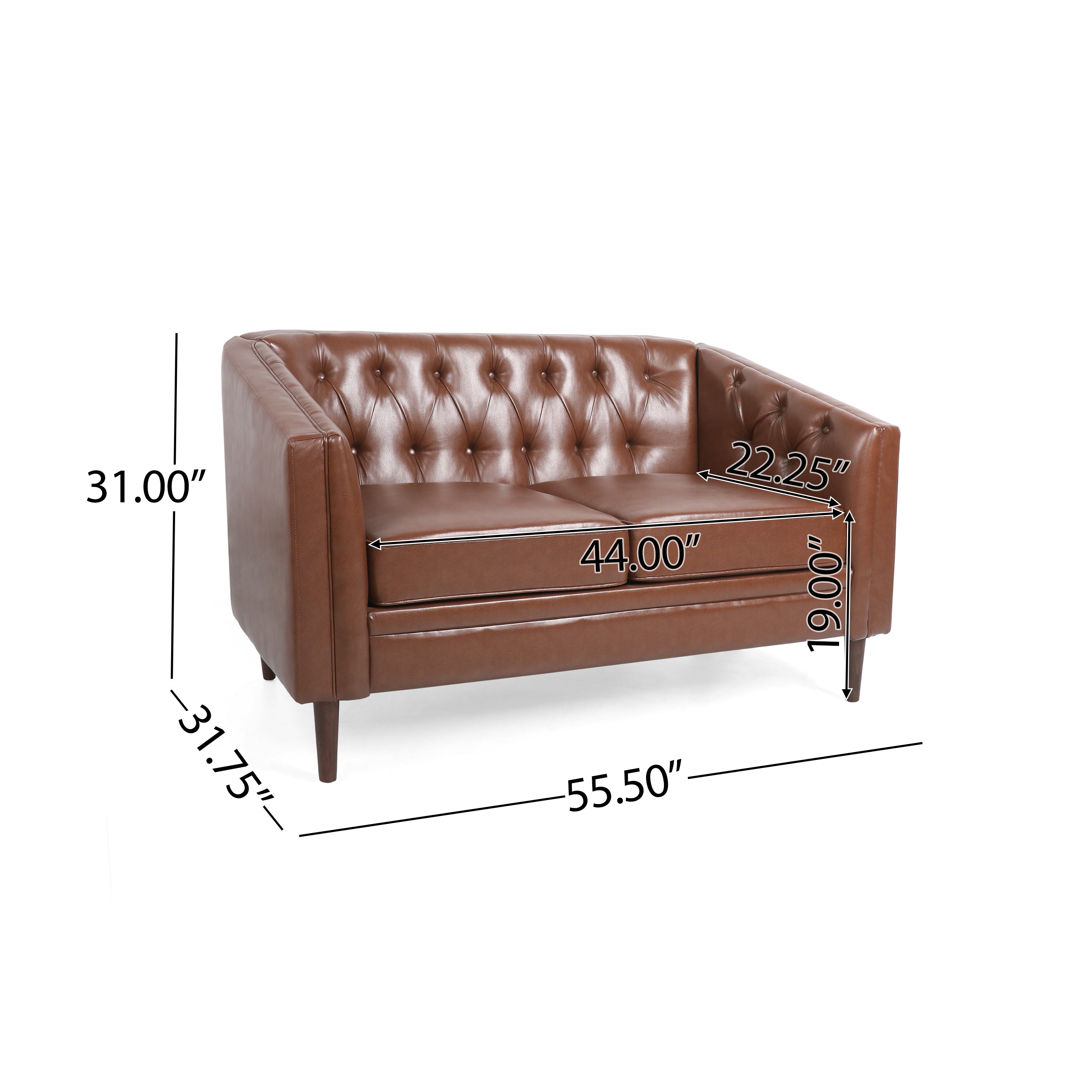 Jelm Contemporary Tufted Loveseat