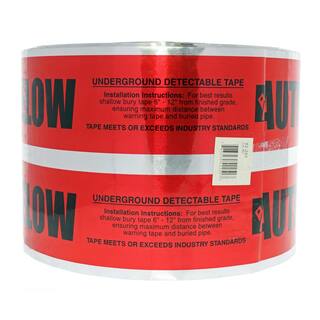 IDEAL 6 in. x 1000 ft. Detectable Underground Caution Tape for Buried Electrical Service Lines Red 42-251