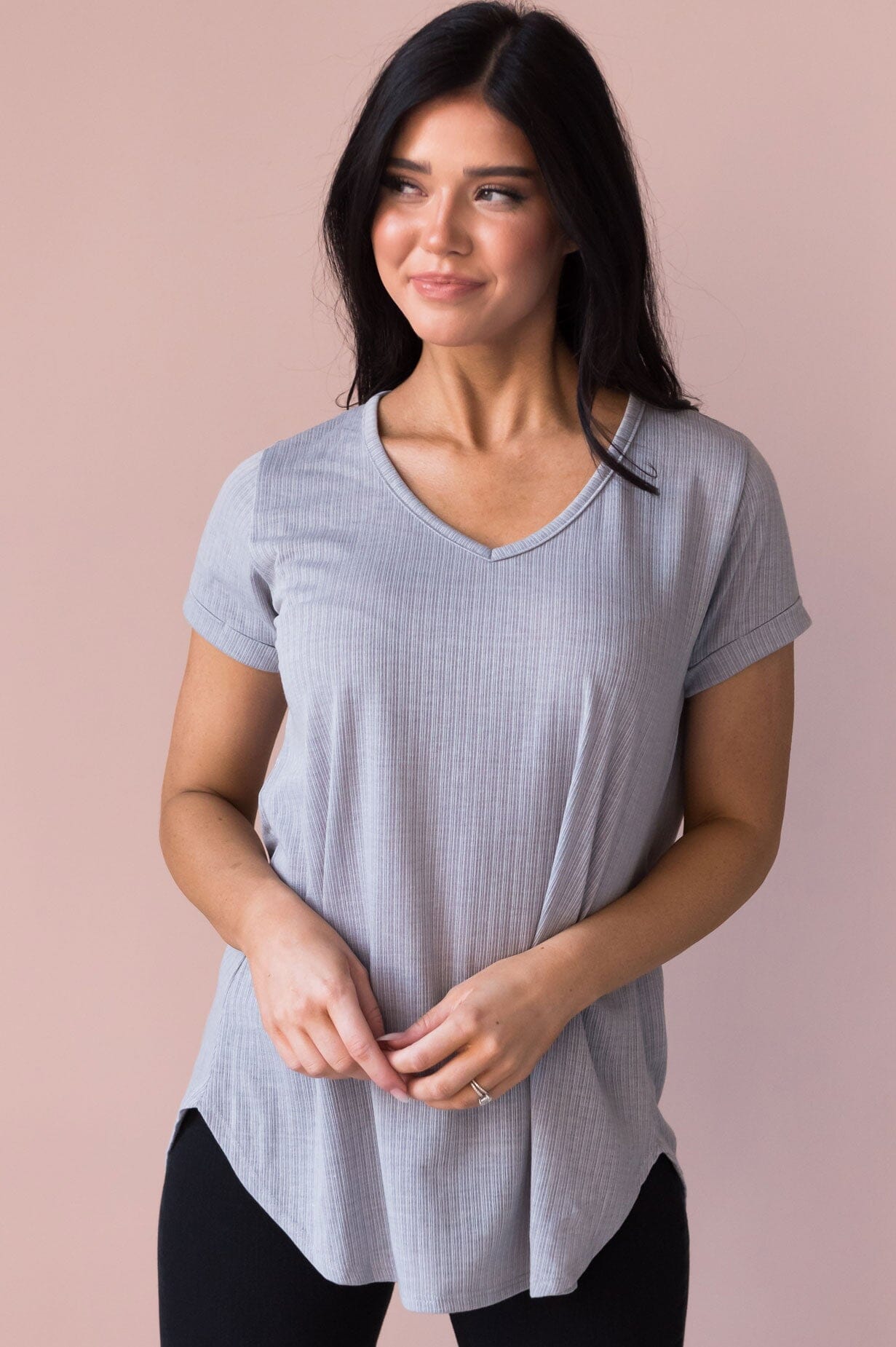 Your Favorite Ribbed Modest Tee