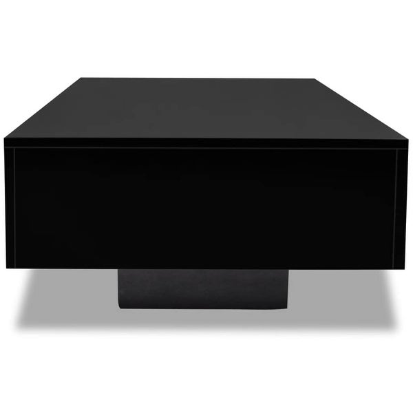 High Gloss Coffee Table， Living Room Side Table， Modern Sofa Table Glossy Storage Table