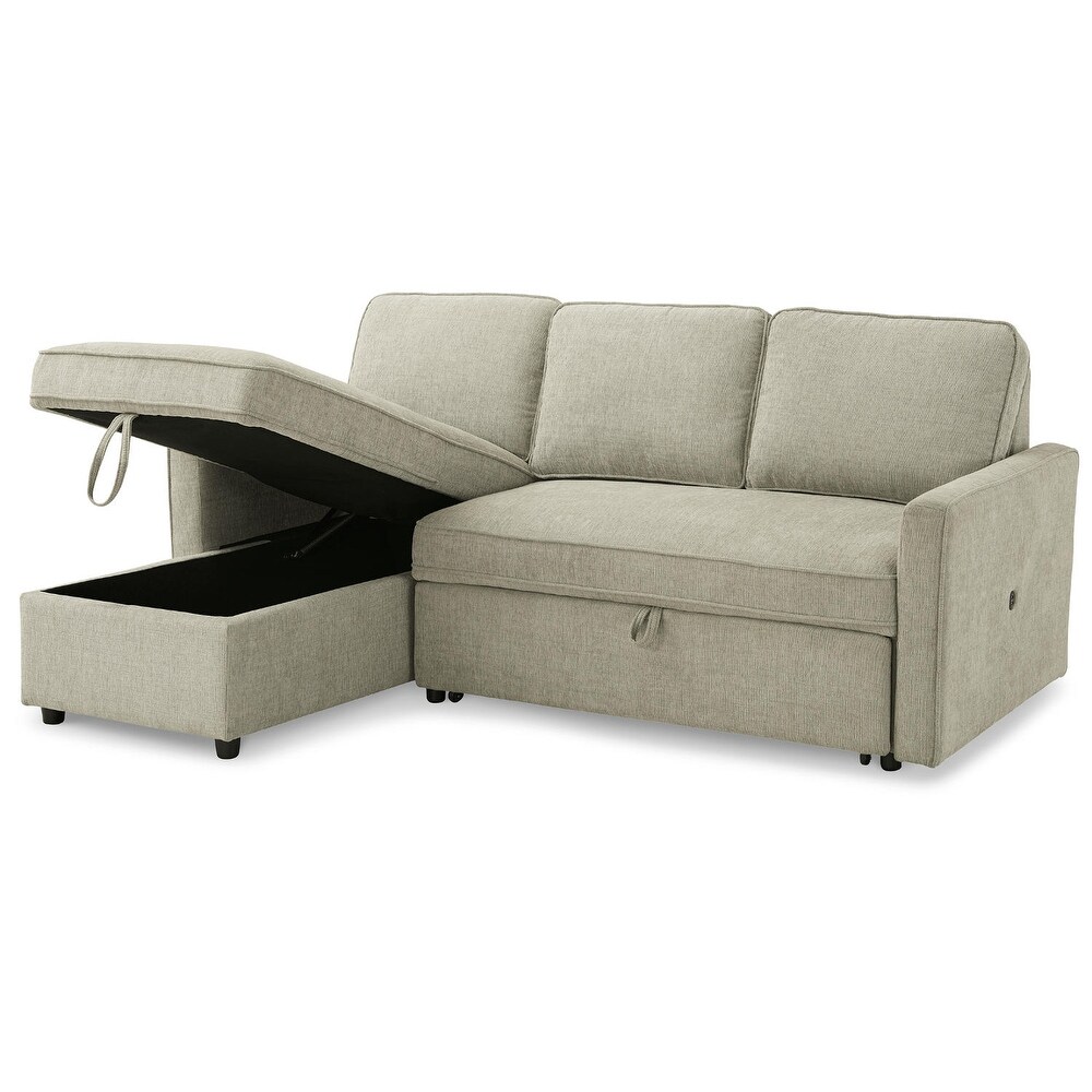 Signature Design by Ashley Kerle 2 Piece Sectional with Pop Up Bed  Hidden Storage and USB Port