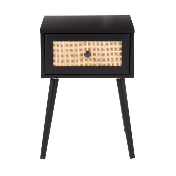 Ailani Side Table with Rattan Accent