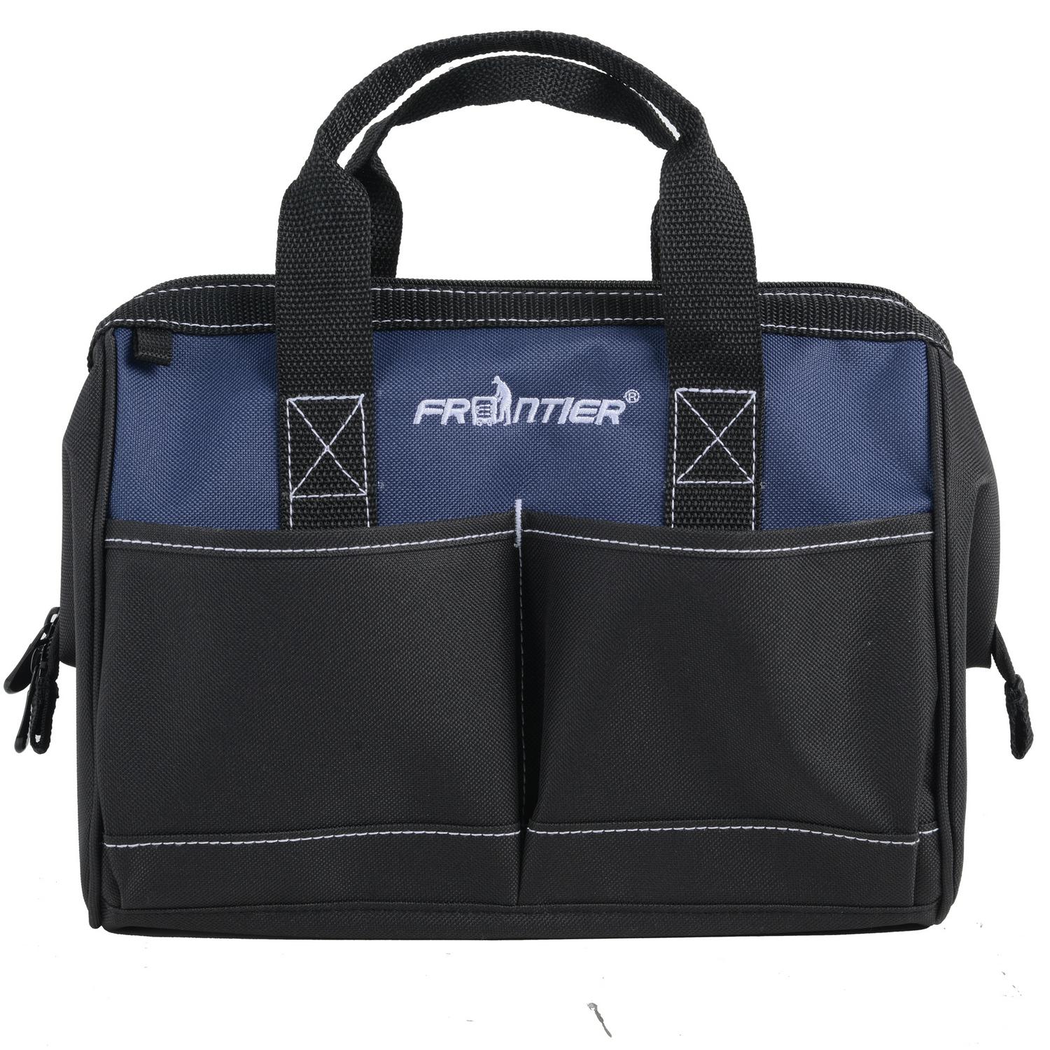 Frontier 3 Piece Tool Bag Combo Set with 15-inch Rolling Tool Bag， 12-inch Tool Bag and Insulated Cooler Bag