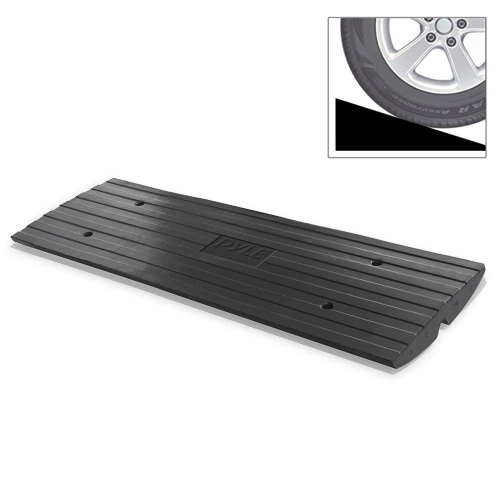 Pyle Vehicle Driveway Curb Ramp  Heavy Duty Rubber Threshold