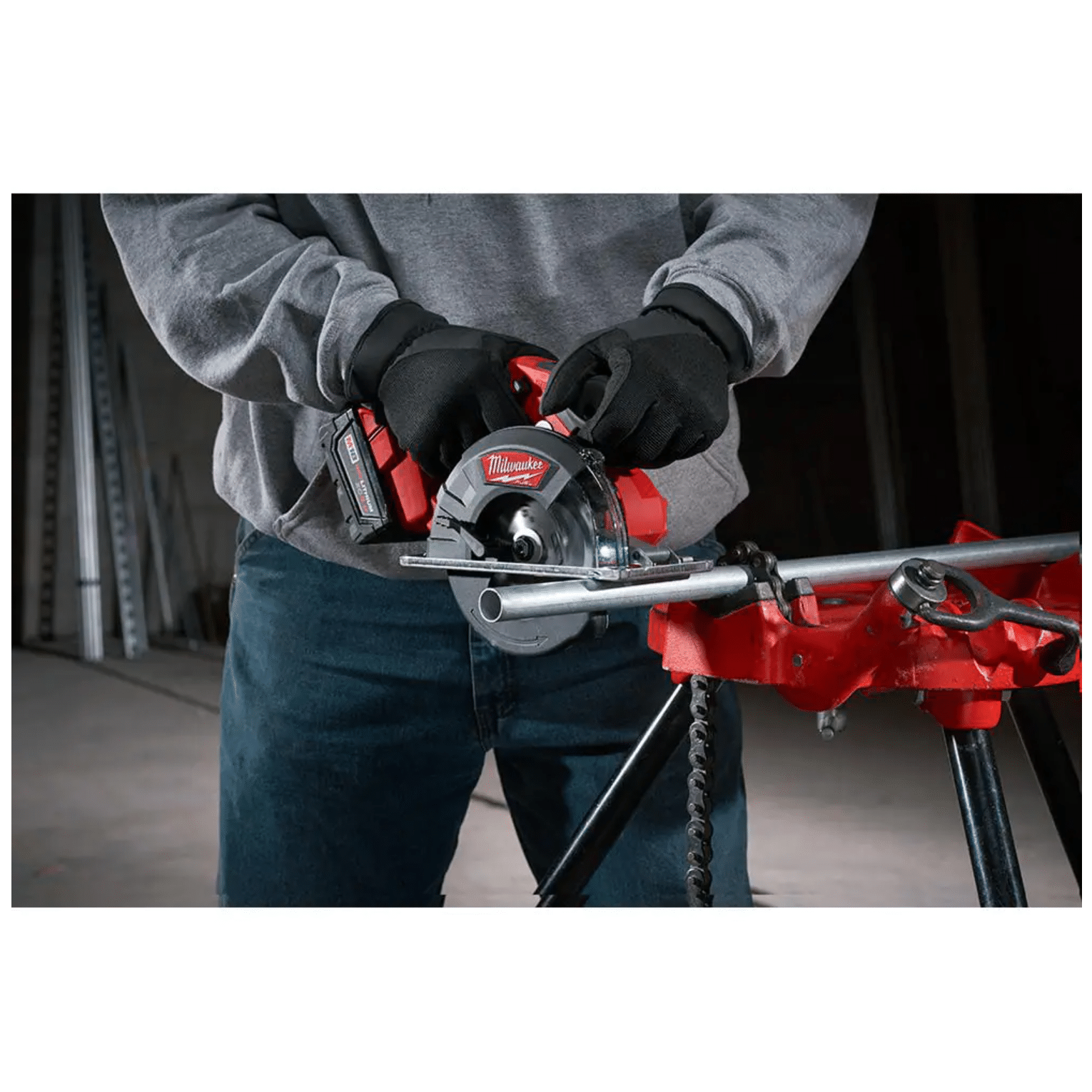 Milwaukee M18 Fuel 18-Volt Lithium-Ion Brushless Cordless Metal Cutting 5-3/8 in. Circular Saw (Tool-Only) w/ Metal Saw Blade (2782-20)