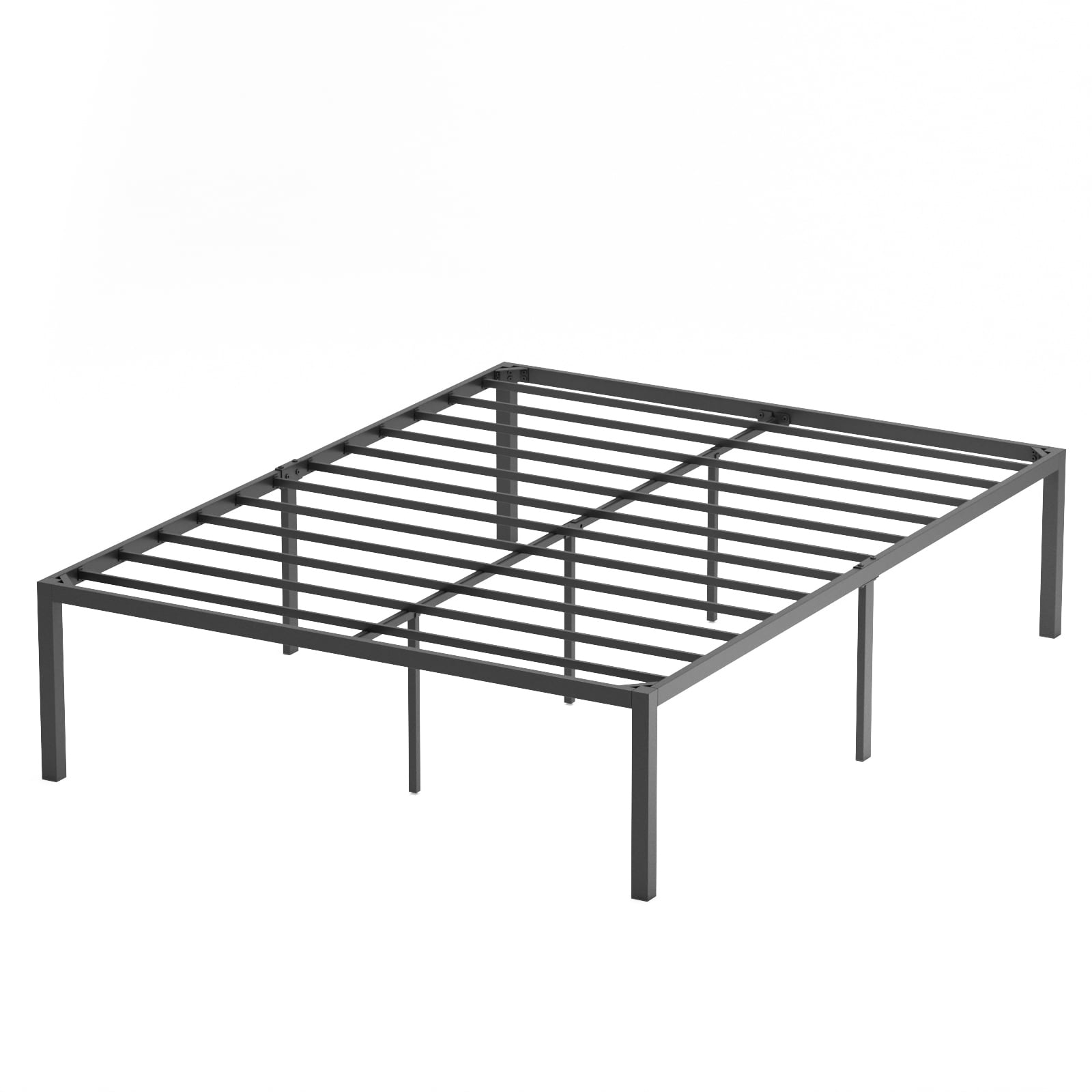 Yoneston 18" King Size Steel Platform Bed Frame for Kids Students with Under-Bed Storage