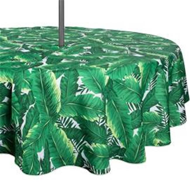 Banana Leaf Outdoor Tablecloth With Zipper 60 inch Round