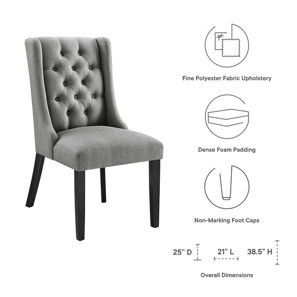 Baronet Button Tufted Fabric Dining Chair