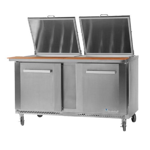 Victory VSP60-24B Ultraspec Series Big Top Sandwich Prep Table， Two-Section