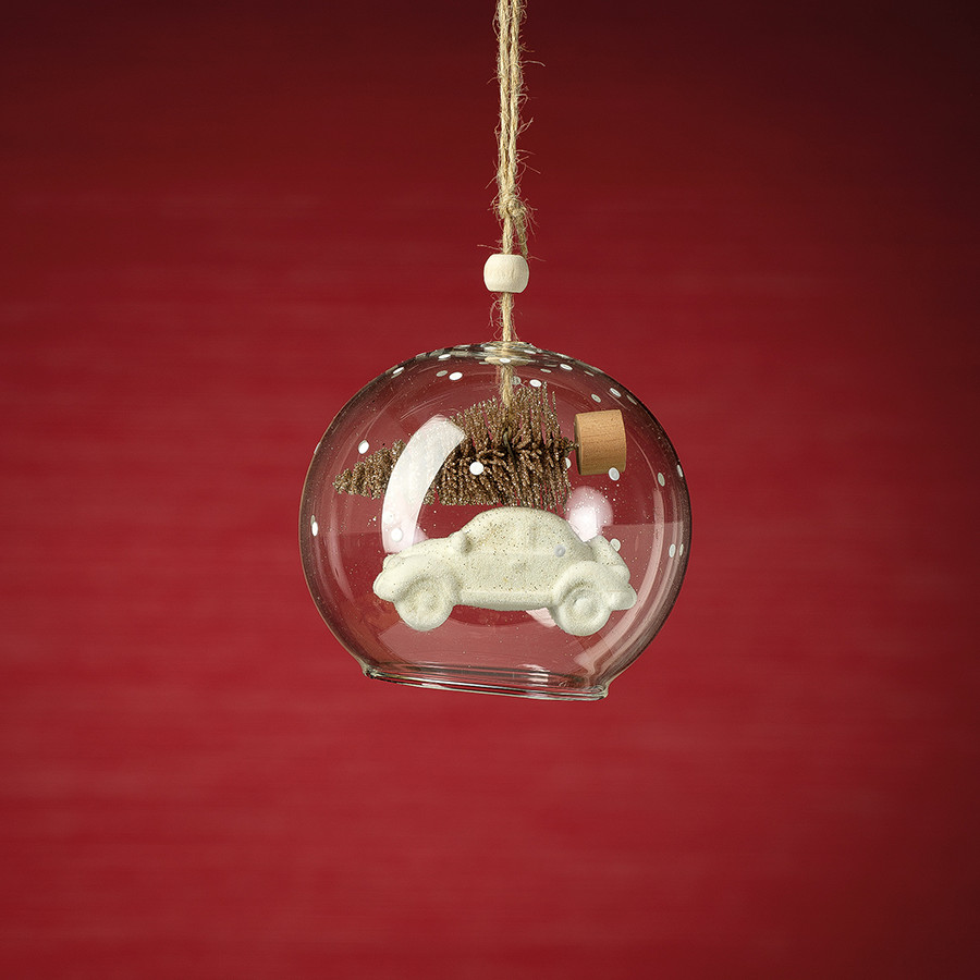 Tree on Car Glass Ball Ornaments  Set of 6   Christmas Ornaments   by Zodax  Houzz