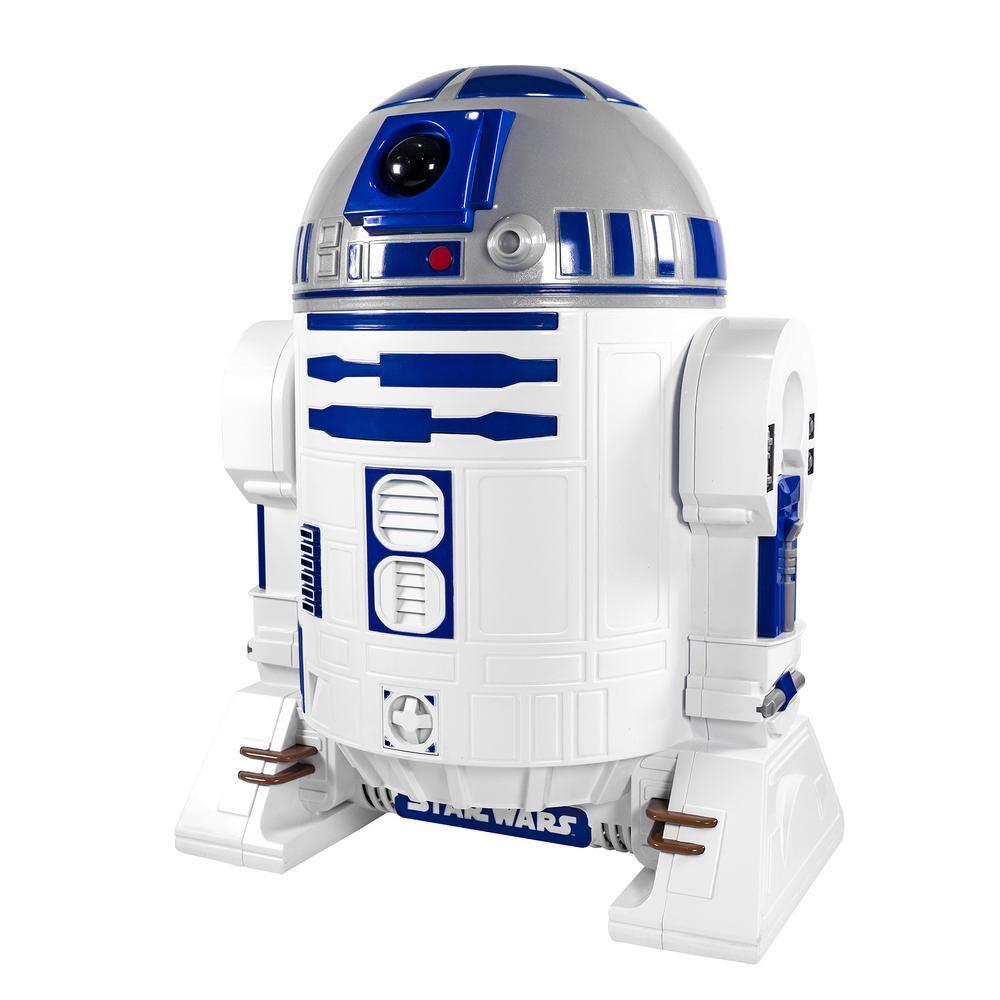 Uncanny Brands 2 oz. Kernel Capacity in BlueWhite with Fully Operational Droid Kitchen Appliance Star Wars R2D2 Popcorn Maker POP-SRW-R2D2