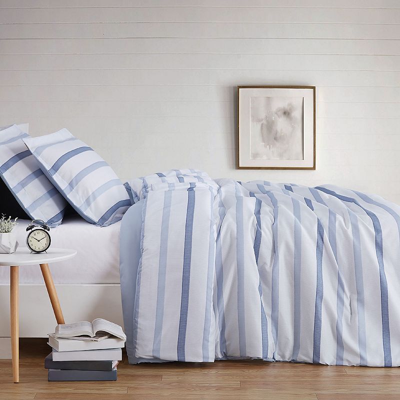 Truly Soft Waffle Stripe Duvet Cover Set