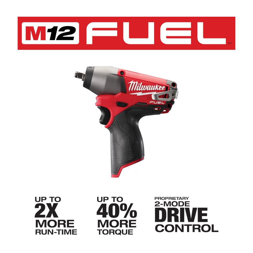 Milwaukee M12 FUEL 3/8 In. Impact Wrench (Tool Only) 2454-20 from Milwaukee