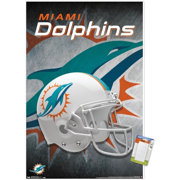 Trends International Nfl Miami Dolphins Helmet 18 Unframed Wall Poster Prints