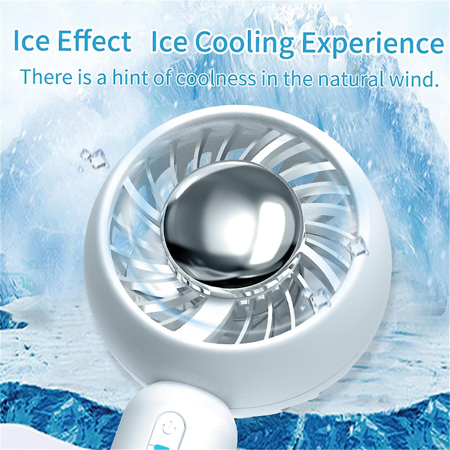 Handheld Cool Fan， [ice Hockey Cooling] Mini Portable Hand Fan，summer Usb Rechargeable Personal Fan， Small Fan With 3 Speeds And For Travel/commute/ma