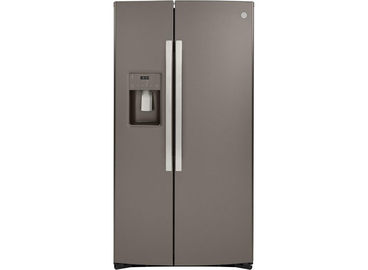 GE 25.1 Cu. Ft. Slate Side-By-Side Refrigerator