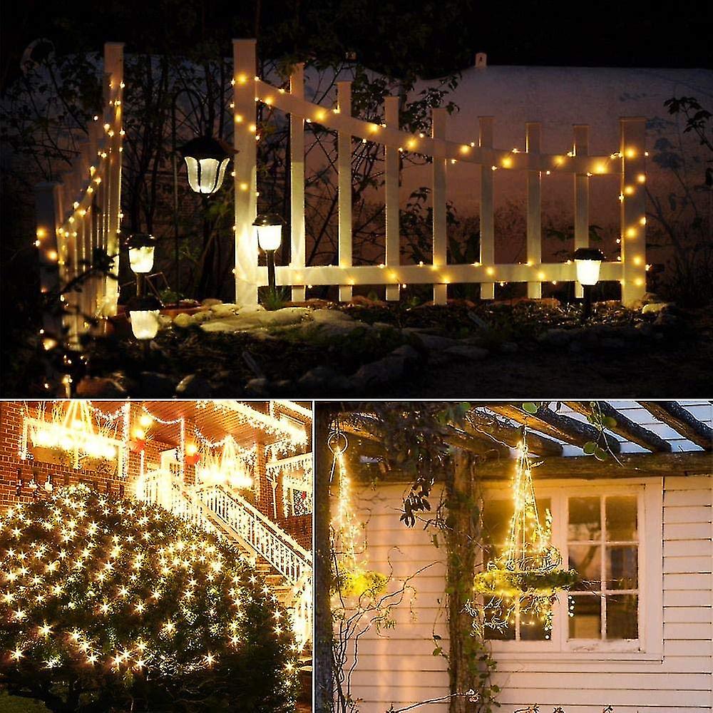 Solar Fairy Lights Waterproof Led Outdoor Waterproof Ip64 String Lights 8 Modes Extraordinary