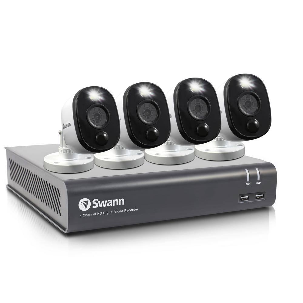 Swann DVR-4580 4-Channel 1080p 1TB DVR Security Camera System with Four 1080p Wired Bullet Cameras SWDVK-445804WL-US