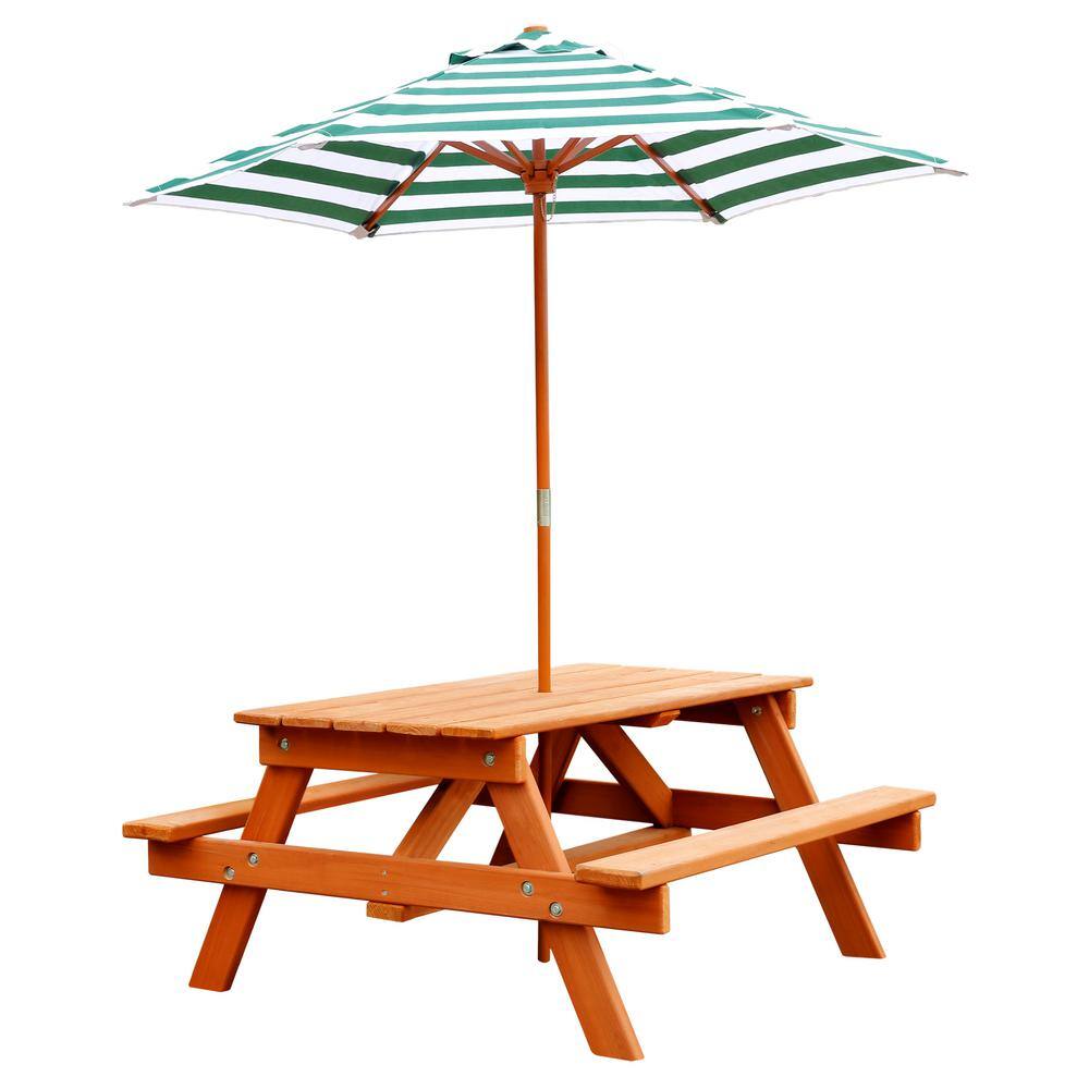 Gorilla Playsets Children's Picnic Table with Umbrella 02-3003