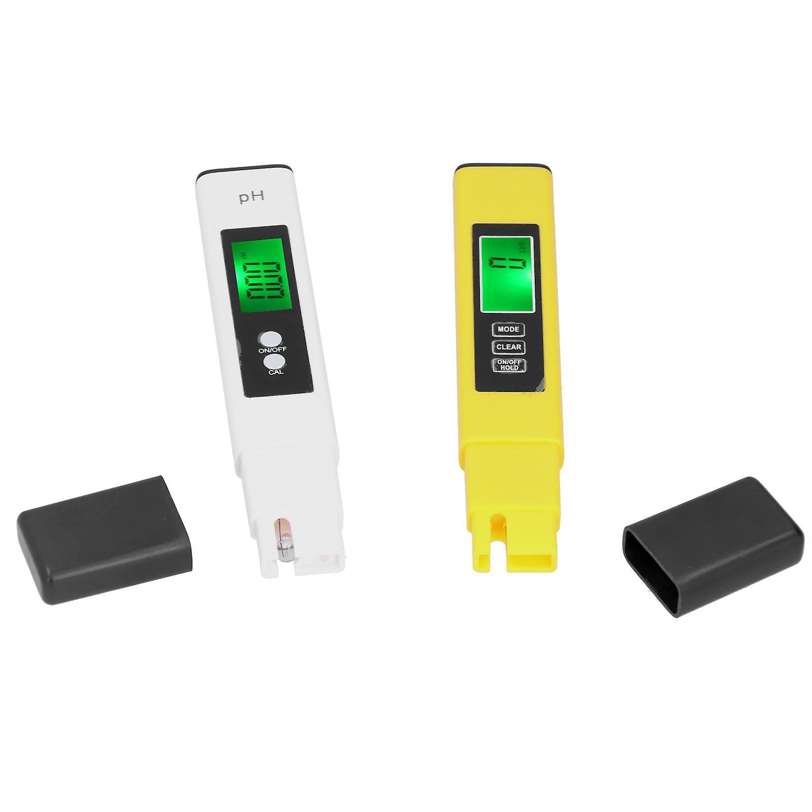 Ph Tds Meter Combo 0.01ph High Accuracy Pen  2% Readout Accuracy 3 In 1 Ec Temperature Testera2(yellow) + Ph02sl(white)