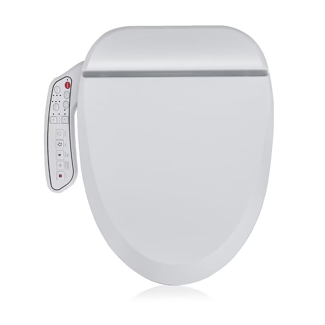 ZMJH ZMA102D Round Smart Toilet Seat, Unlimited Warm Water, Vortex Wash, Electronic Heated,Warm Air Dryer,Bidet Seat,Rear and Front Wash, LED Light, Need Electrical, White