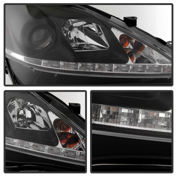 Spyder Auto Lexus IS 250350 2006-2010 Projector Headlights - DRL - Black 5080059