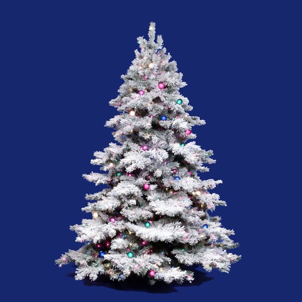 36inch Flocked Alaskan DuraLit Tree with 100 Clear Lights