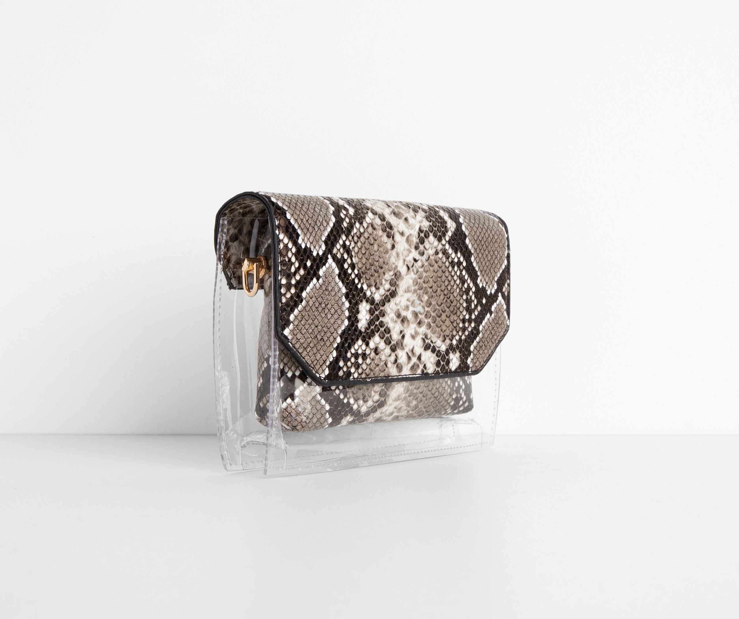 In The Clear Snake Cross-body Purse