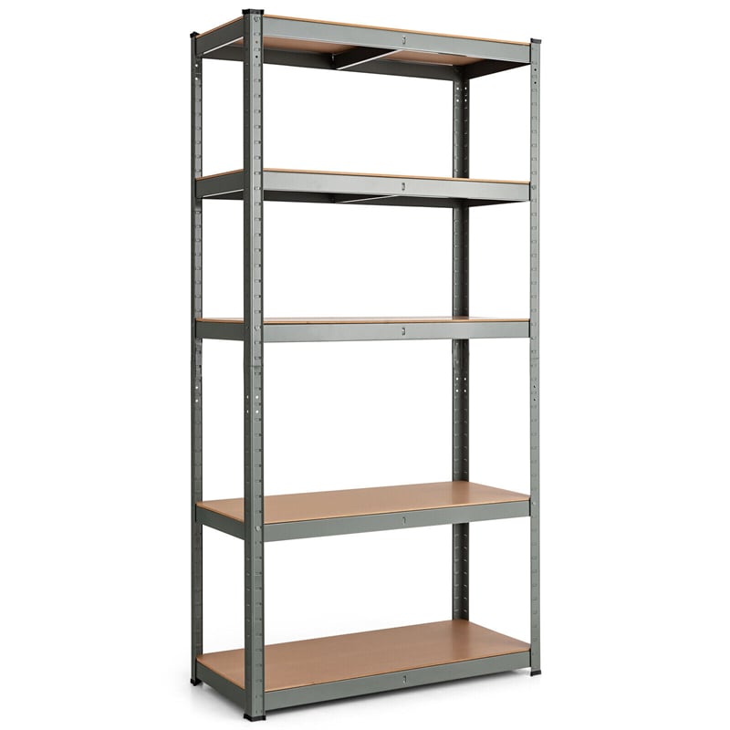 5 Tier Metal Garage Shelving for Storage Heavy Duty Garage Organization Adjustable Tool Utility Rack