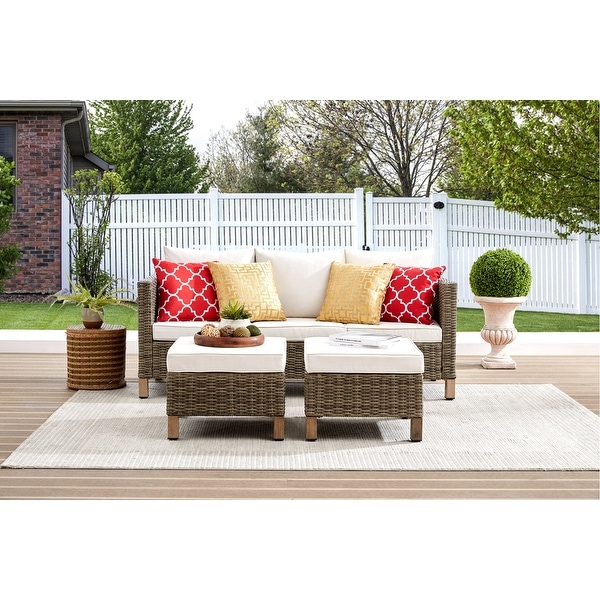 72.1'' Wicker Outdoor Patio Sofa