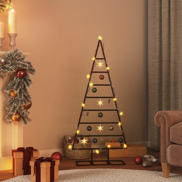 vidaXL Metal Christmas Tree for Decoration Black