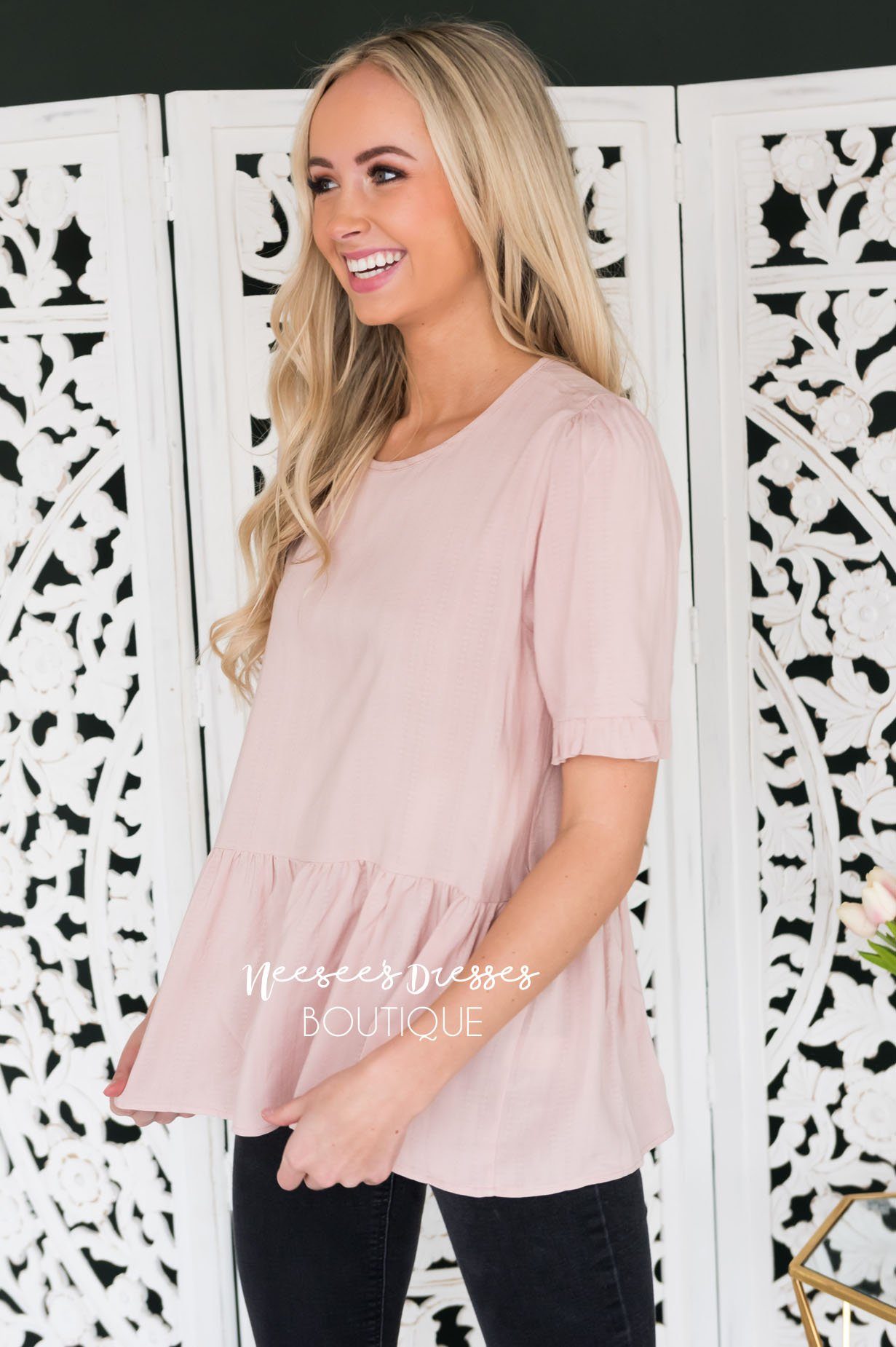 Cool Moves Modest Peplum Blouse