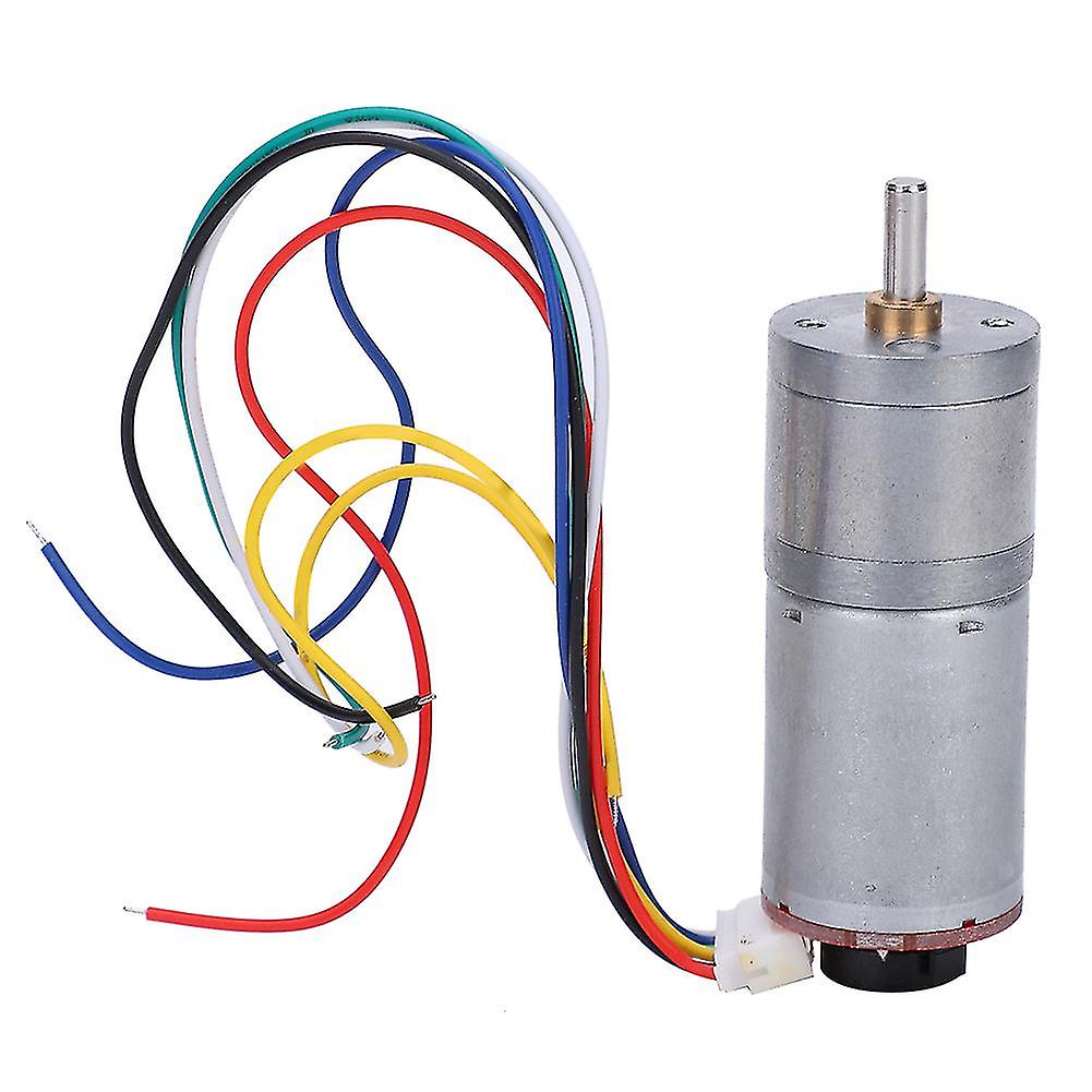 Gear Motor DC with Speed Encoder Brush DC Motors Reducer Copper Stainless Steel GA25‑370DC12V 300RPM