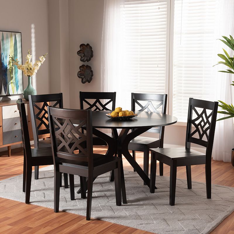 Baxton Studio Miela Dining 7-piece Set