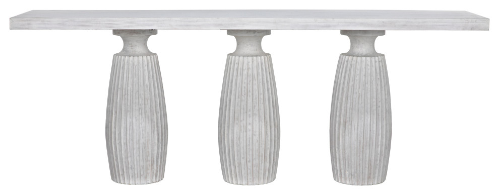 Evelyn Console  White Wash   Farmhouse   Console Tables   by Noir  Houzz